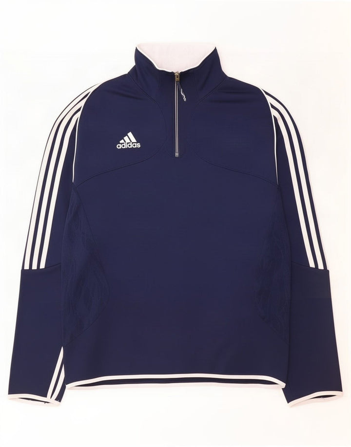 Adidas Herren Pullover Trainingsanzug Top Jacke UK 44/46 Large Marineblau