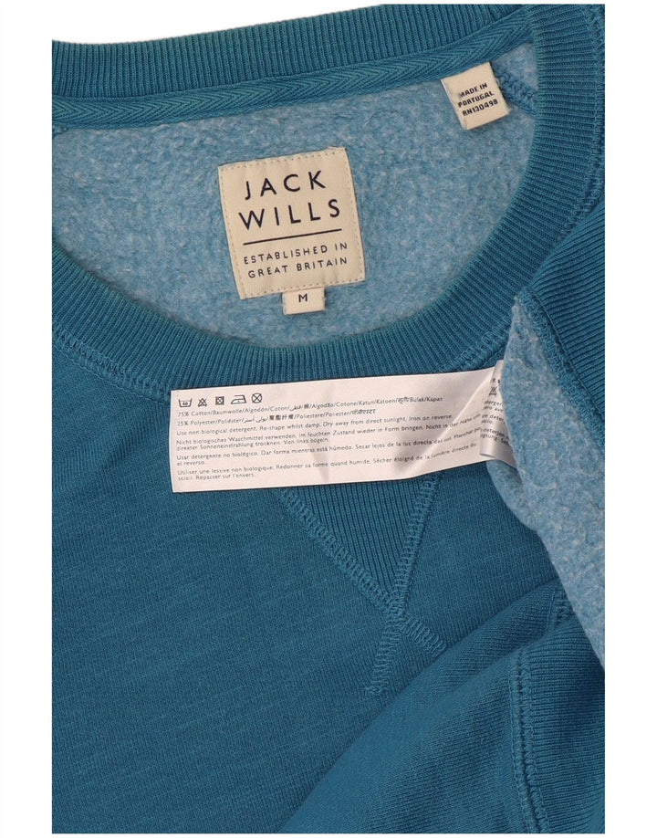 Jack Wills Herren-Sweatshirt mit Grafik, mittelblaue Baumwolle