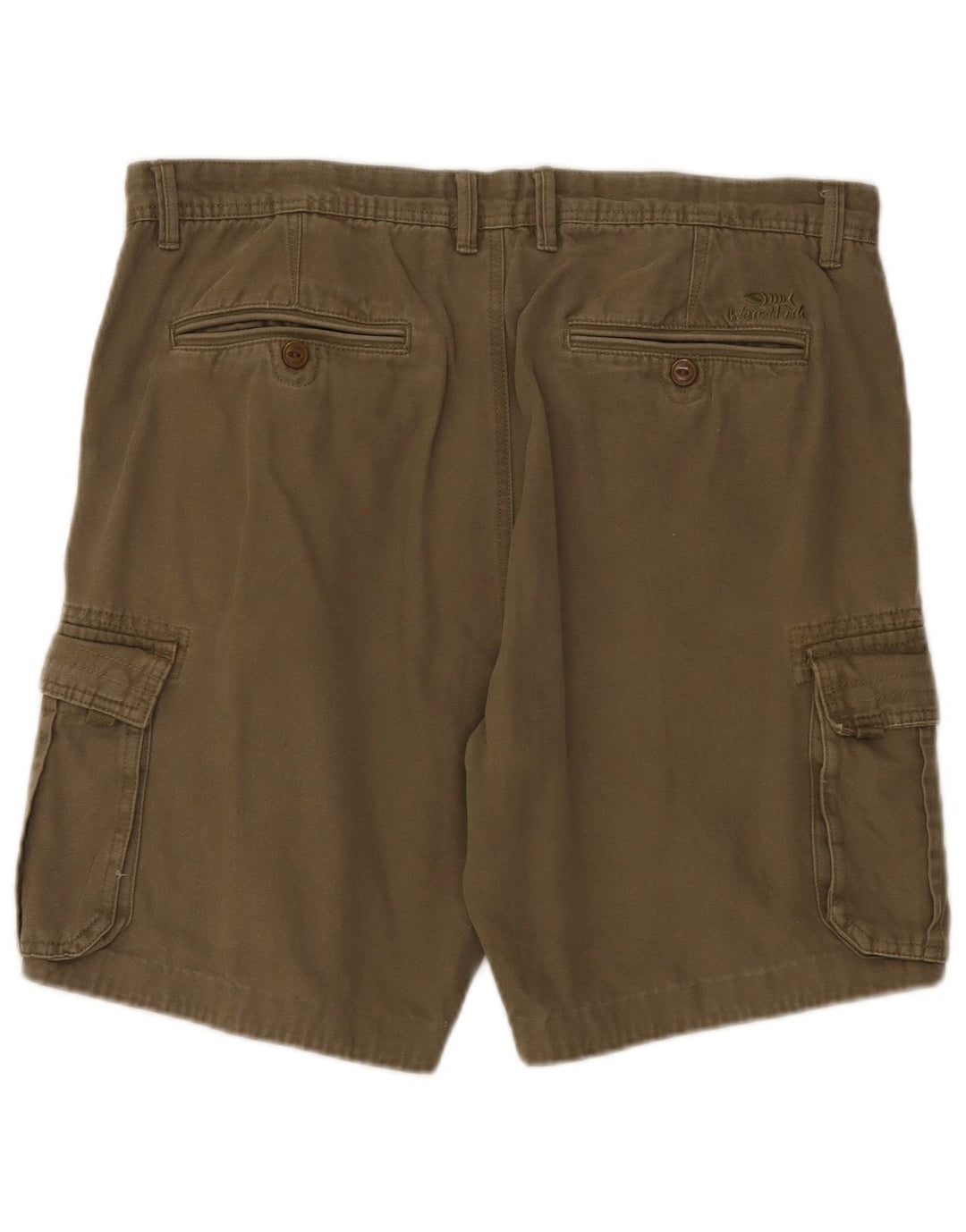 Weird Fish Herren Cargoshorts W38 XL Khaki Baumwolle