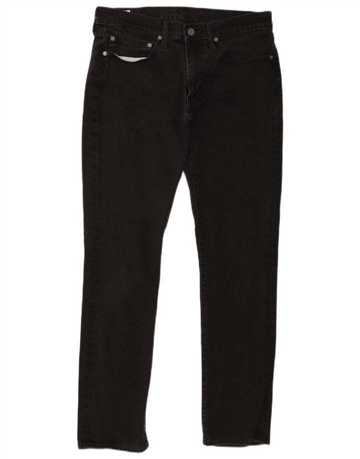 Levi's Herren Slim Jeans W34 L32 Schwarze Baumwolle
