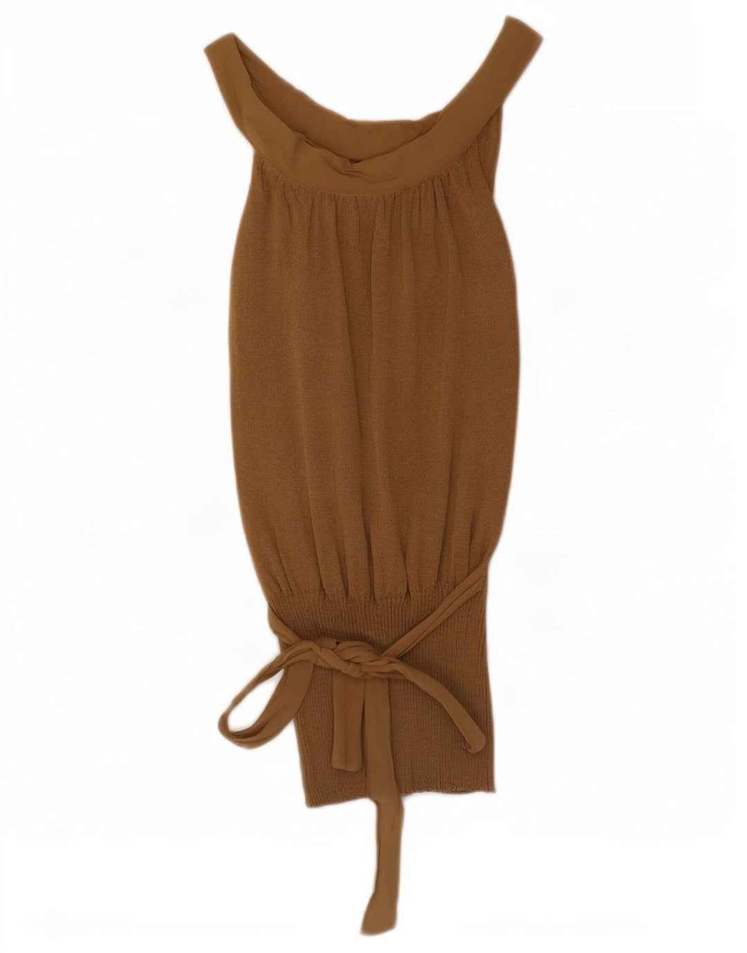 Massimo Dutti Damen Schulterfreies Top UK 14 Große braune Viskose