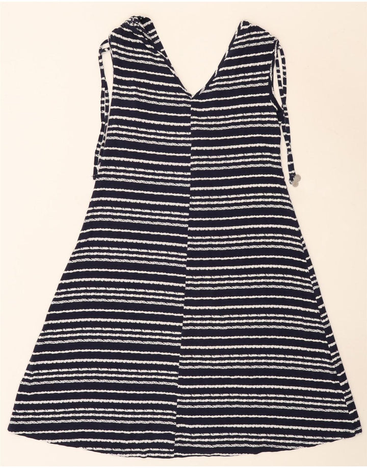 Marks & Spencer Damen-A-Linien-Kleid, Größe S, Marineblau, gestreift, UK 10
