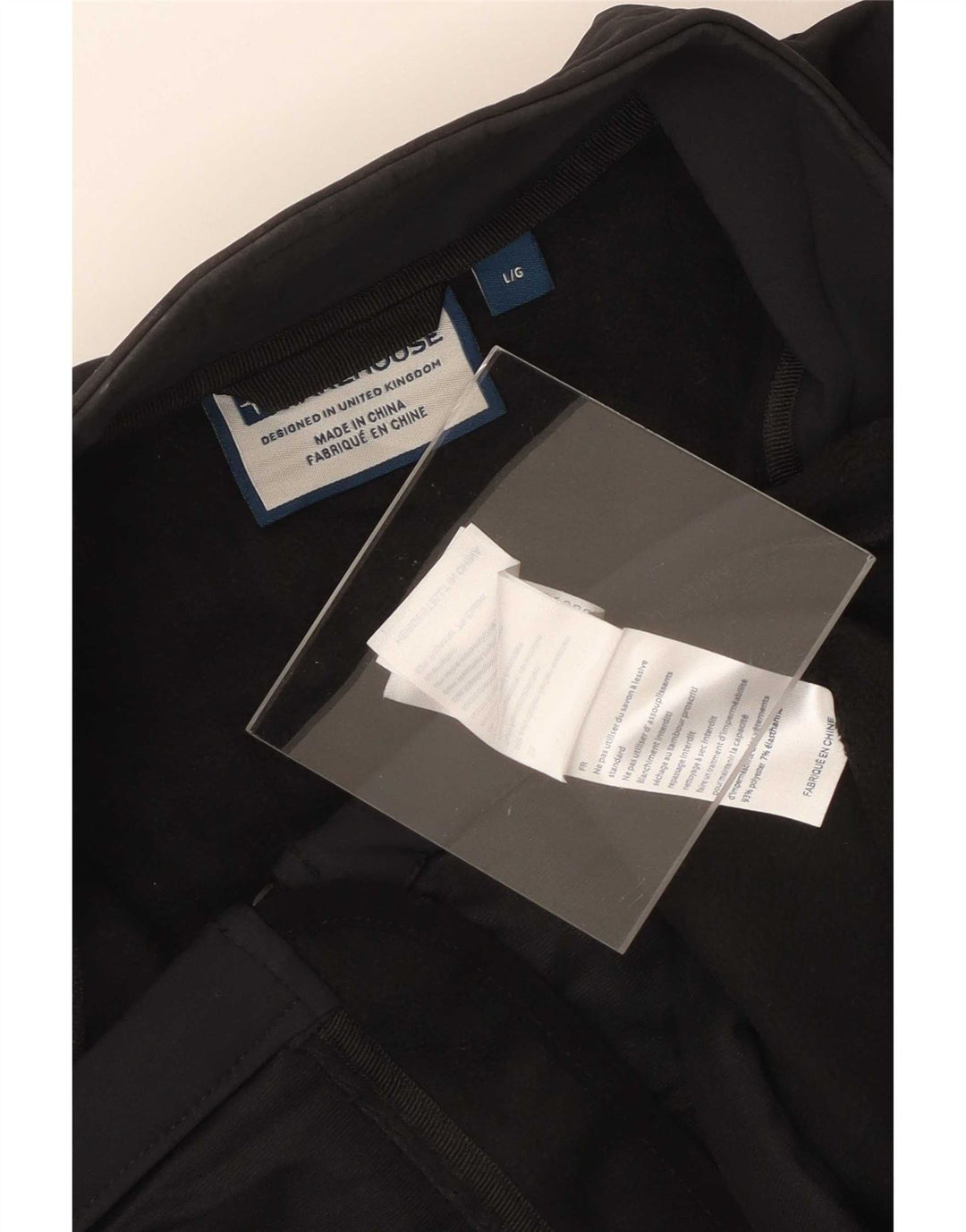 Mountain Warehouse Herren-Trainingsanzug-Oberteil, große Jacke aus schwarzem Polyester