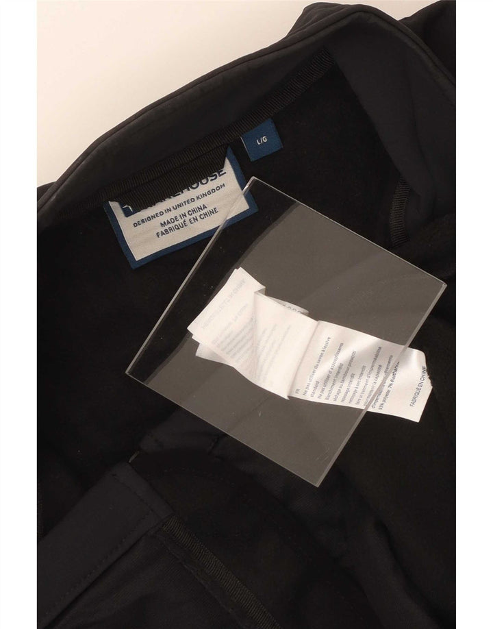 Mountain Warehouse Herren-Trainingsanzug-Oberteil, große Jacke aus schwarzem Polyester