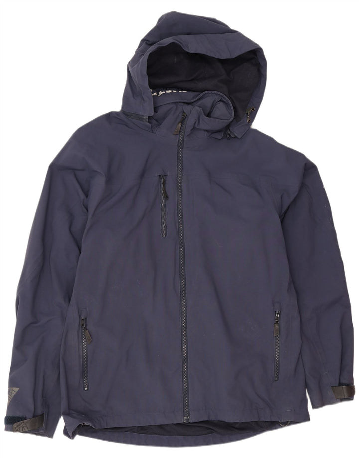 Musto Herren-Regenjacke mit Kapuze, UK 40, Größe L, Marineblau, Polyester