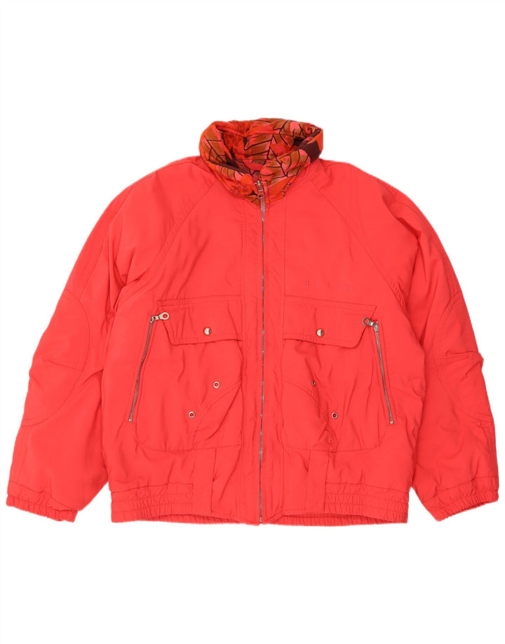 Belfe Womens Relaxed Fit Windjacke IT 48 XL Rotes Nylon