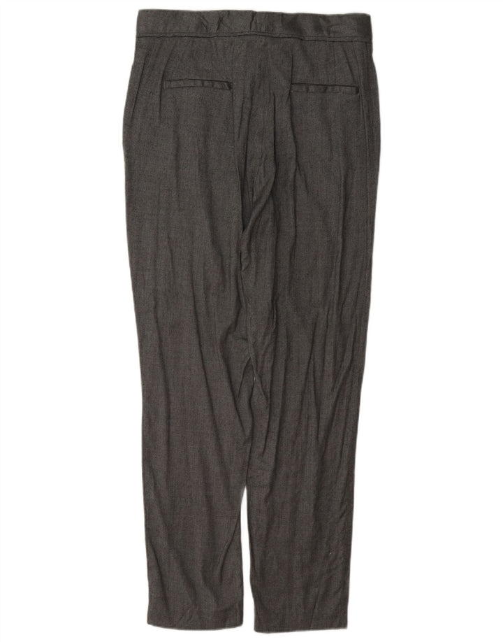 Massimo Dutti Damen Slim Anzughose EU 38 Small W28 L28 Graue Wolle