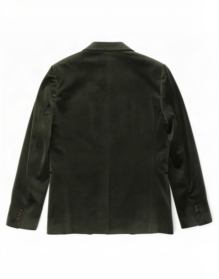 Moncrief Herren-Blazer aus Velours mit 1 Knopf, UK 38, mittelgrün, Polyester