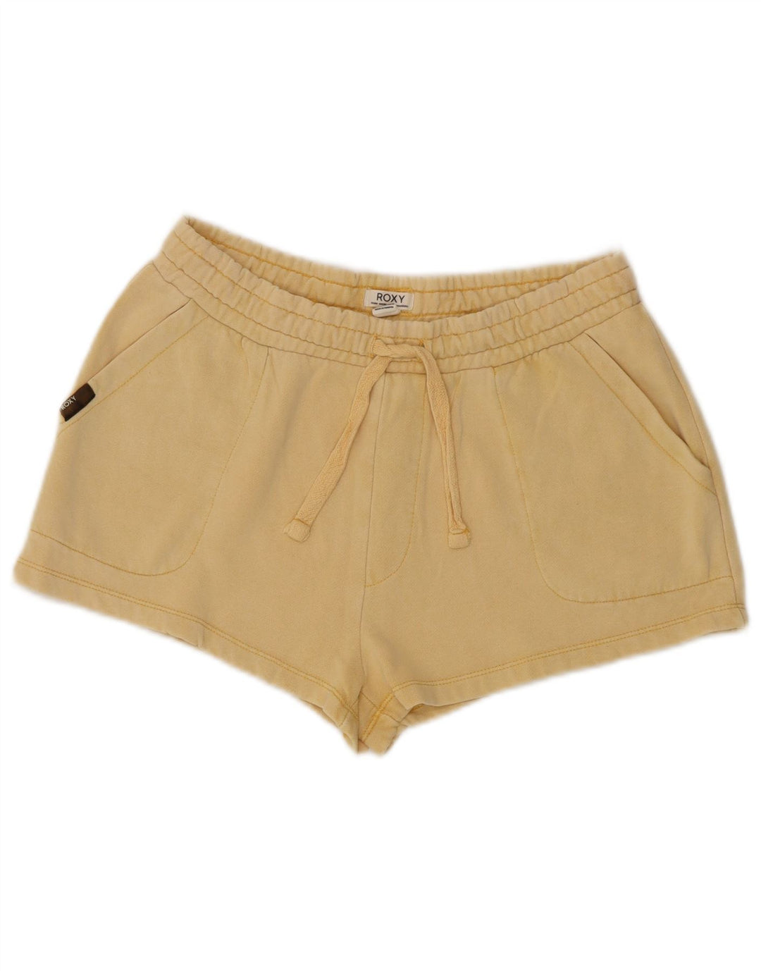 Roxy Damen Sportshorts UK 14 Mittelgelbe Baumwolle
