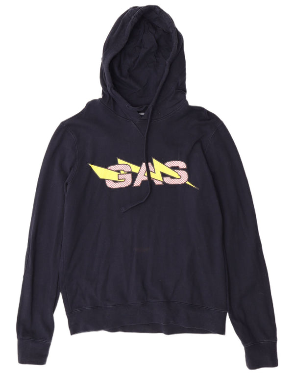 Gas Herren-Kapuzenpullover mit Grafik, 2XL, Marineblau, Baumwolle