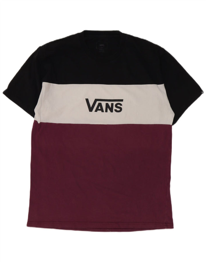 Vans Herren-T-Shirt mit Grafik, groß, mehrfarbig, Colourblock-Baumwolle