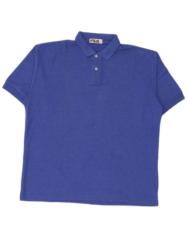 Fila Mens Polo Shirt IT 56 2XL Blue