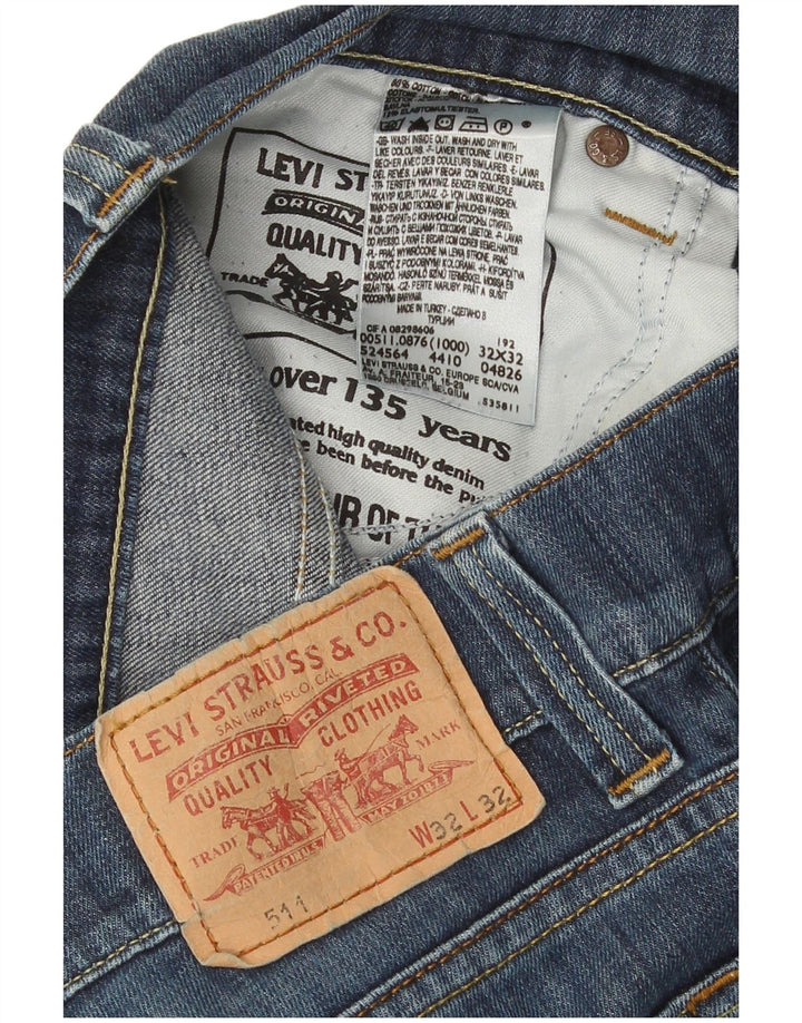 Levi's Herren 511 Slim Jeans W32 L32 Blaue Baumwolle