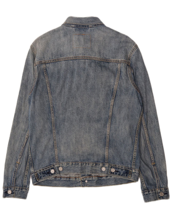 Levi's Herren Jeansjacke UK 38 Mittelblaue Baumwolle