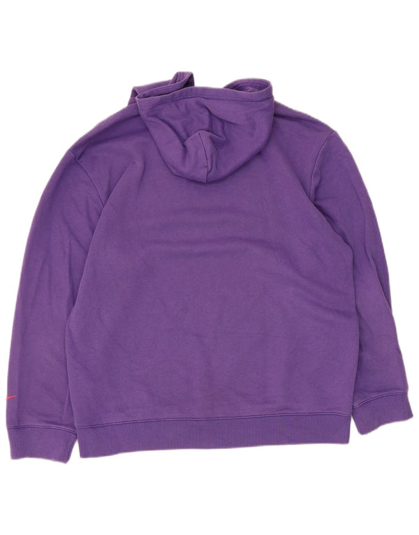 Nike Mädchen-Kapuzenpullover mit Grafik, 12–13 Jahre, lila Baumwolle