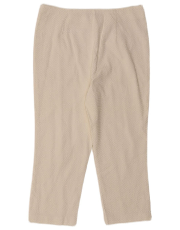 Luisa Spagnoli Damen Caprihose IT 44 Medium W30 L21 Weiße Baumwolle