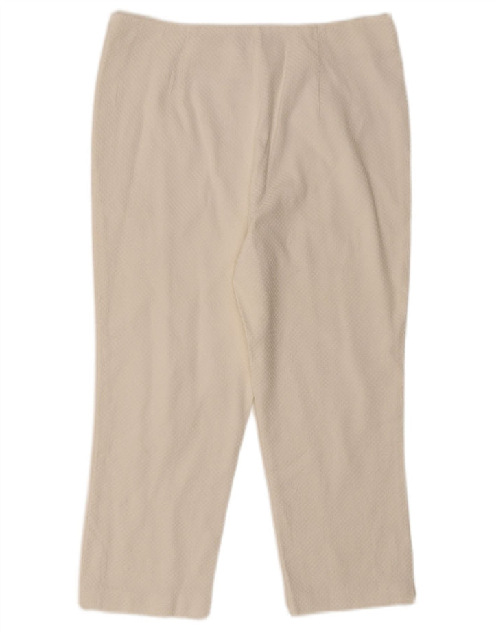 Luisa Spagnoli Damen Caprihose IT 44 Medium W30 L21 Weiße Baumwolle