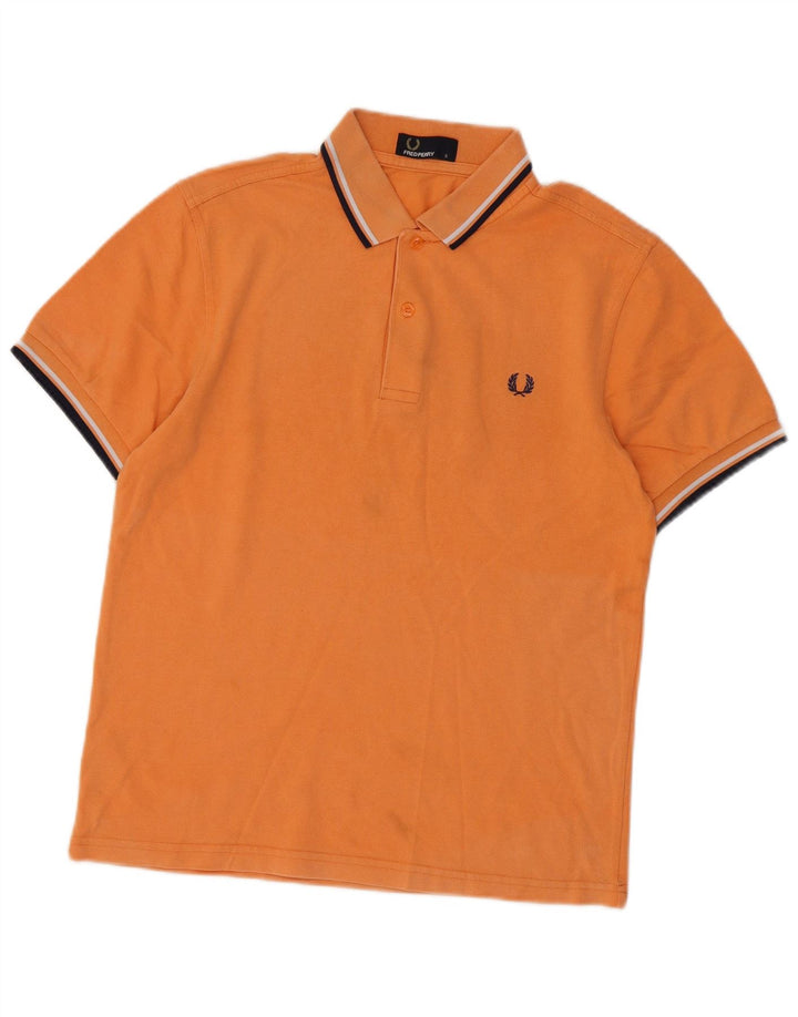 FRED PERRY Herren Poloshirt Small Orange Baumwolle