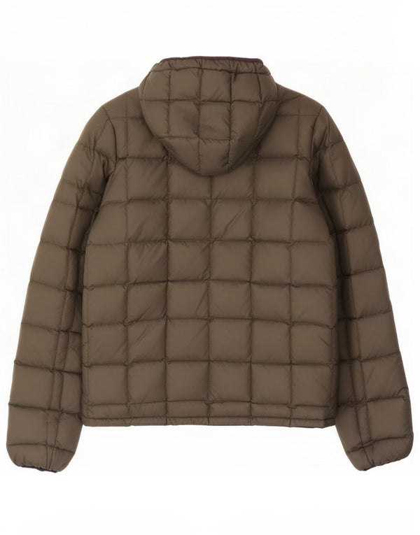 K-Way Wendbare wattierte Jacke mit Kapuze für Jungen, 15–16 Jahre, Khaki