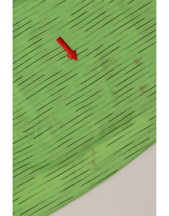 Under Armour Herren-T-Shirt-Oberteil, großes grünes Nadelstreifen-Polyester