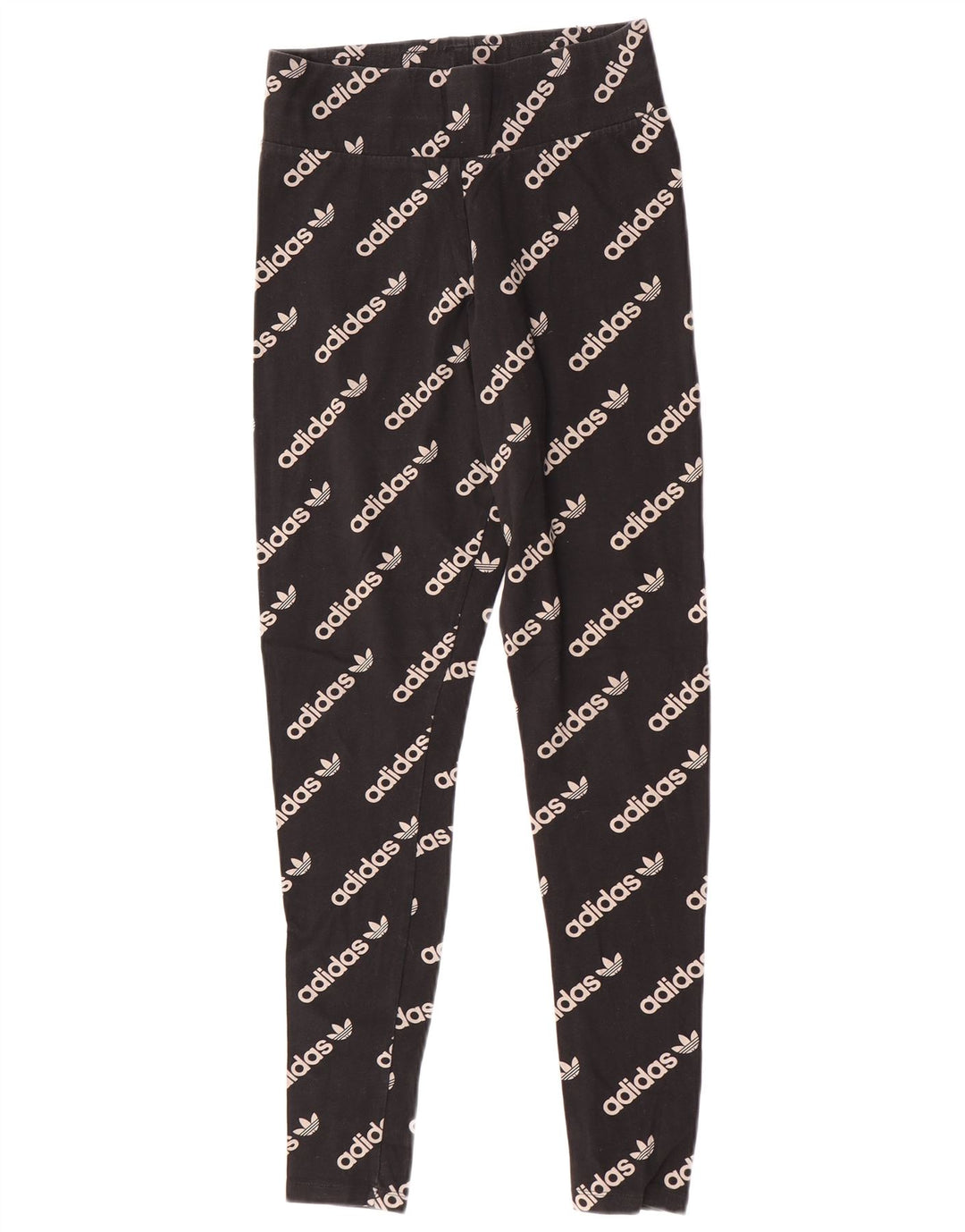 Adidas Damen Graphic Leggings UK 12 Mittelschwarze Baumwolle