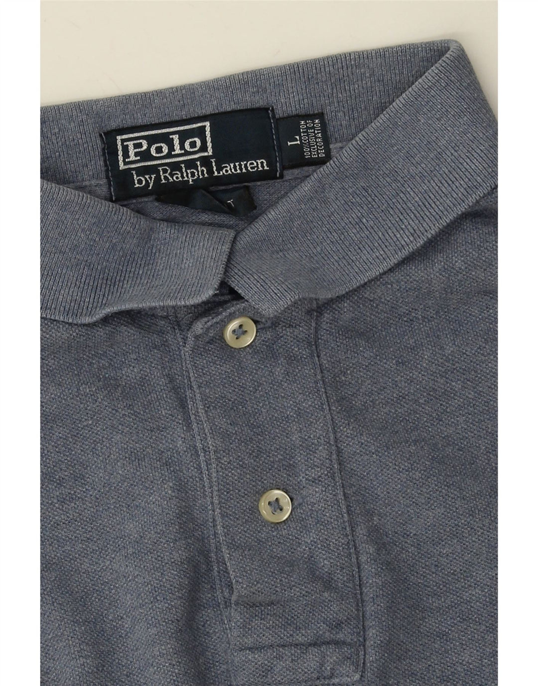 POLO RALPH LAUREN Herren-Poloshirt mit schmaler Passform, große blaue Baumwolle