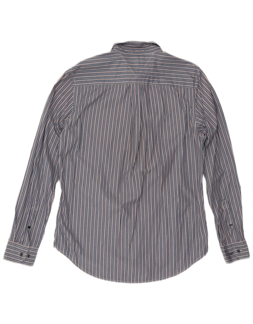 Tommy Hilfiger Herren-Hemd mit individueller Passform, mittelmarineblau, gestreift, Baumwolle