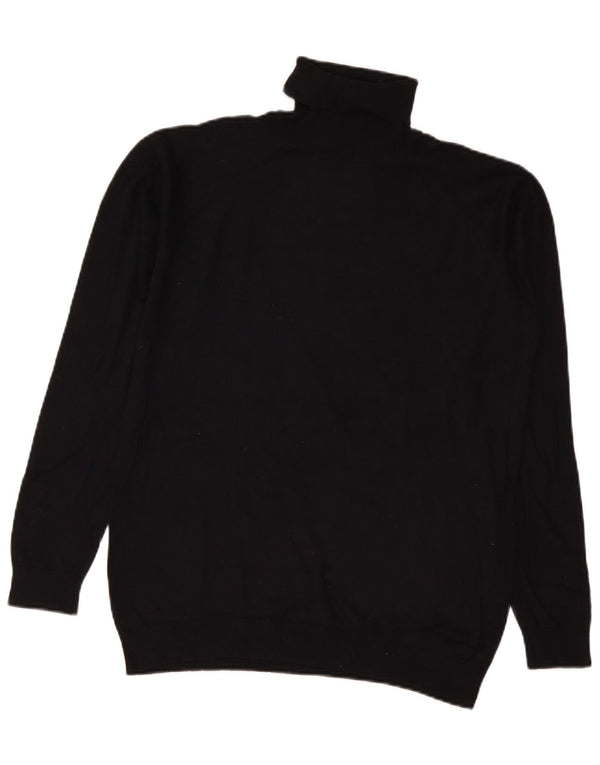 Rollkragenpullover für Herren von Zara, mittelschwarze Viskose