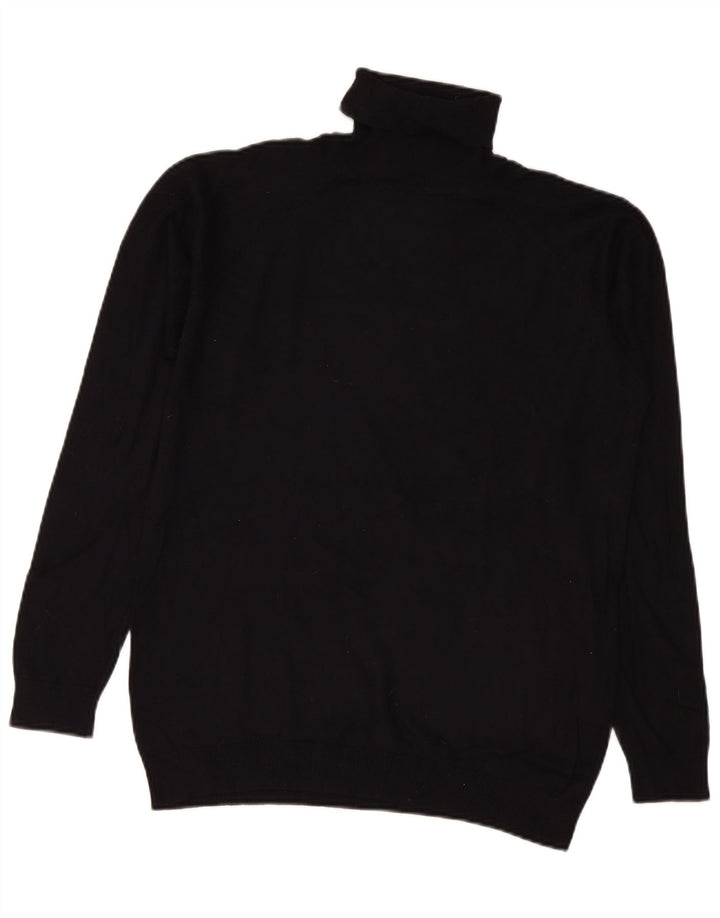 Rollkragenpullover für Herren von Zara, mittelschwarze Viskose