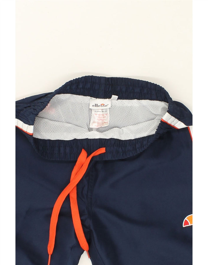 ELLESSE Boys Tracksuit Trousers 11-12 Years Navy Blue Polyester Vintage Ellesse and Second-Hand Ellesse from Messina Hembry 
