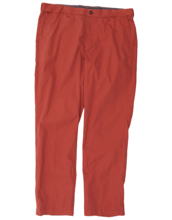 Marks & Spencer Herren Blue Harbor Regular Fit Chinohose W38 L31 Rot