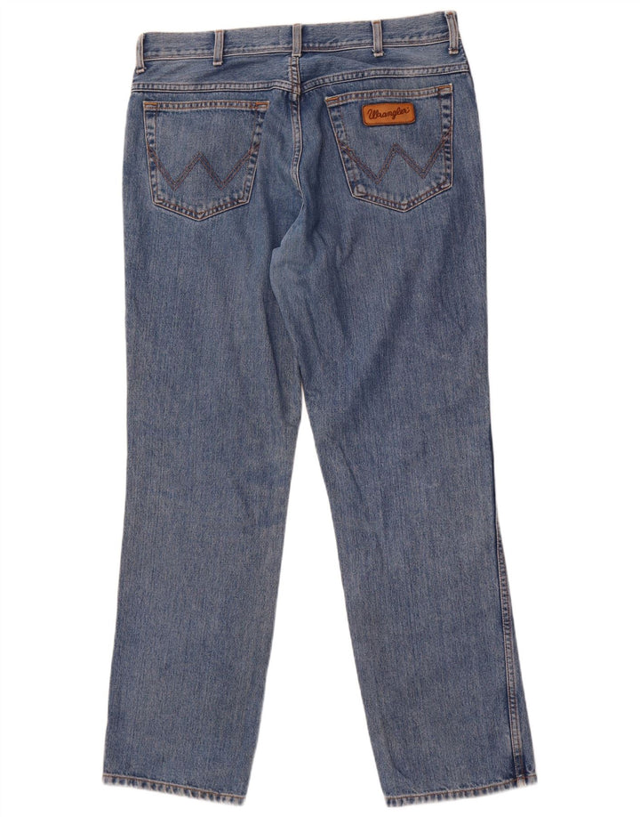 Wrangler Herren Texas Straight Jeans W36 L32 Blaue Baumwolle
