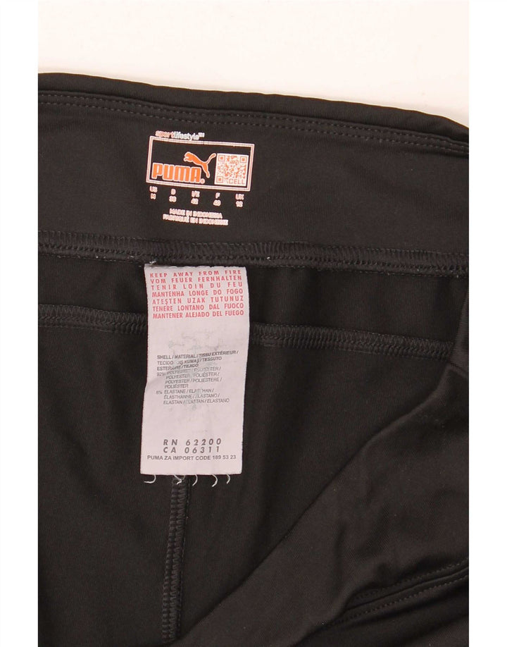 Puma Damen Flare-Trainingshose UK 12 Mittelschwarzes Polyester