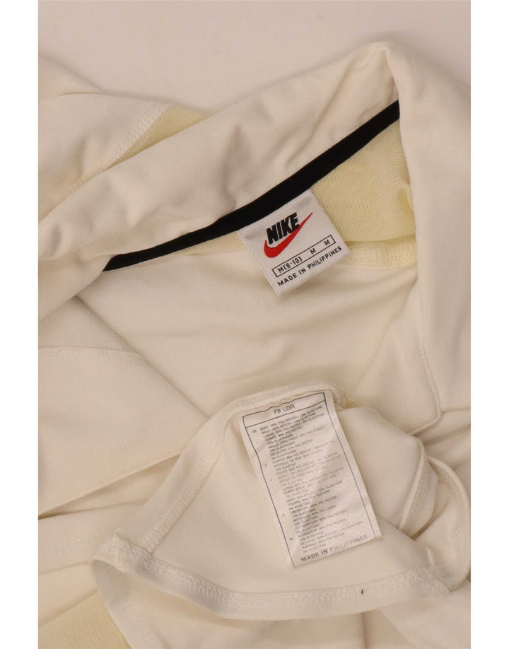 Nike Damen-Poloshirt US 8/10 Mittelweißes Colourblock-Polyester