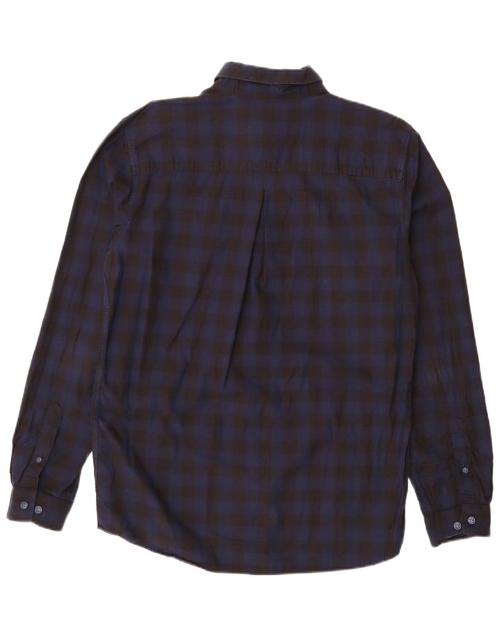 JACK & JONES Slim-Fit-Hemd für Herren, groß, schwarz, Gingham-Baumwolle