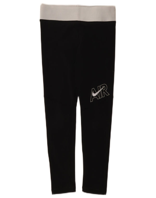 Nike Grafik-Leggings für Mädchen, 8–9 Jahre, Größe S, Schwarz, Colourblock-Baumwolle
