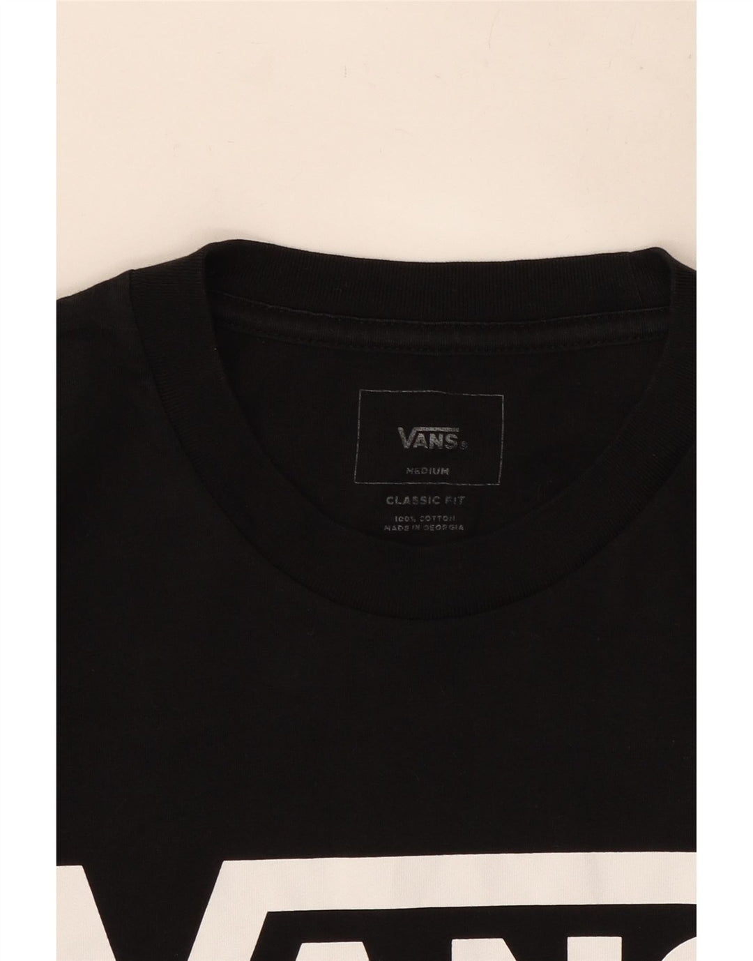 Vans Herren-T-Shirt mit klassischer Passform, mittelschwarzer Baumwolle
