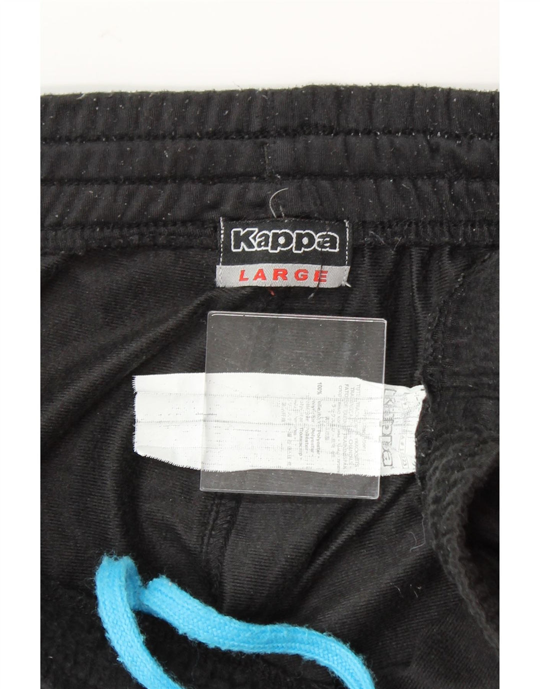 KAPPA Boys Tracksuit Trousers Joggers 13-14 Years Large Black Polyester Vintage Kappa and Second-Hand Kappa from Messina Hembry 