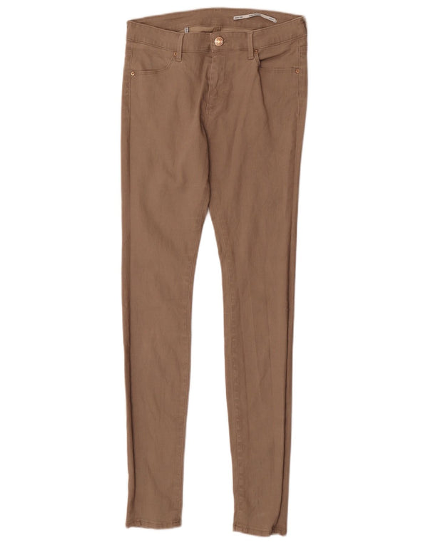 Zara Damen Mid Rise Skinny Freizeithose EU 36 XS W26 L30 Beige