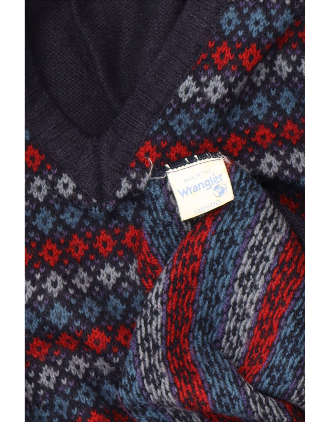 WRANGLER Herren-Tanktop, mittelgroß, Marineblau, Argyle-/Diamant-Wolle