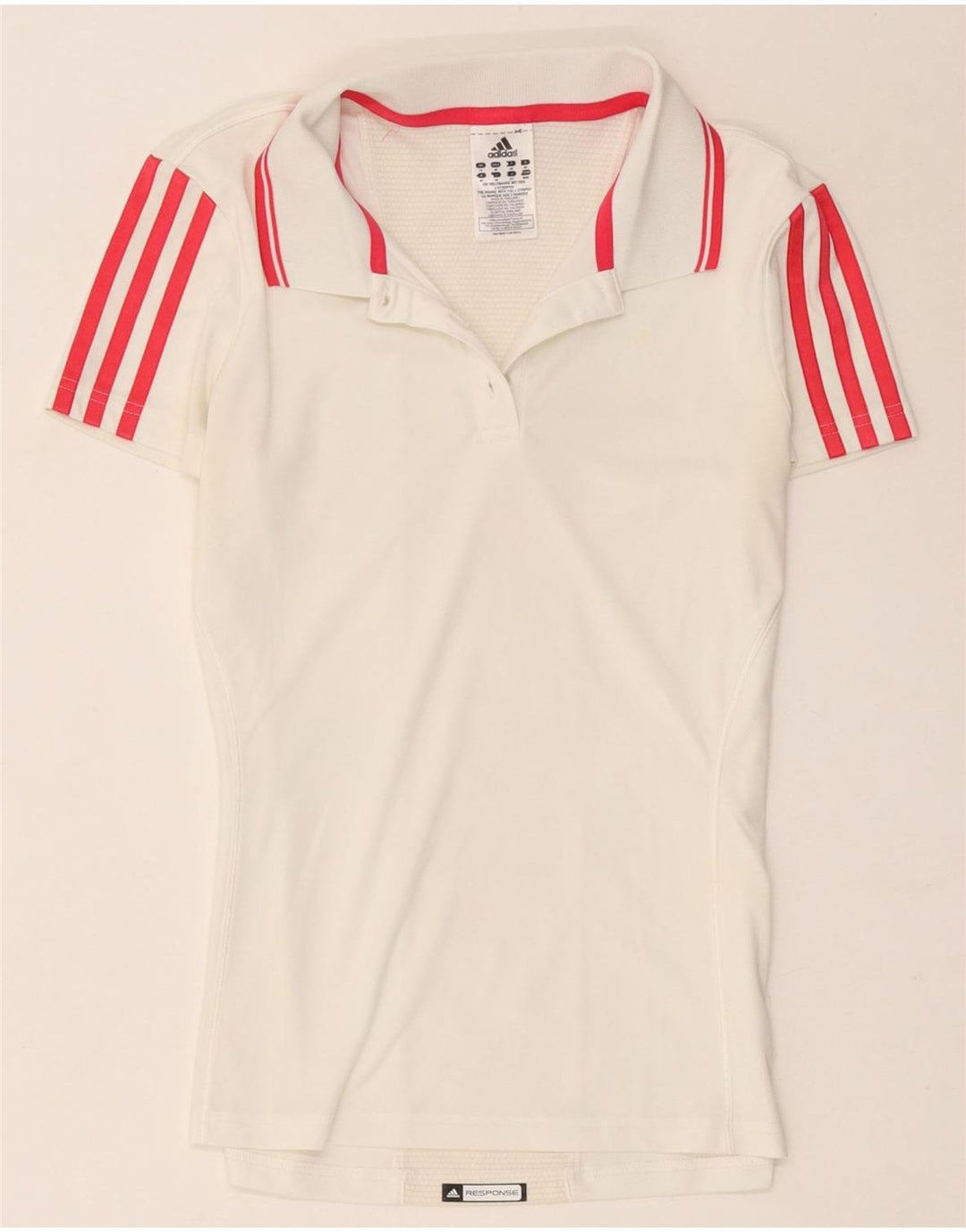 Adidas Damen Climacool Poloshirt UK 14 Mittelweißes Polyester