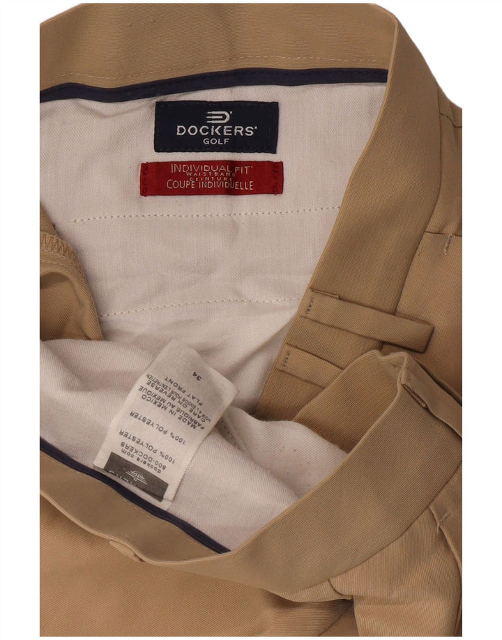 Dockers Herren Shorts W34 Large Beige Polyester