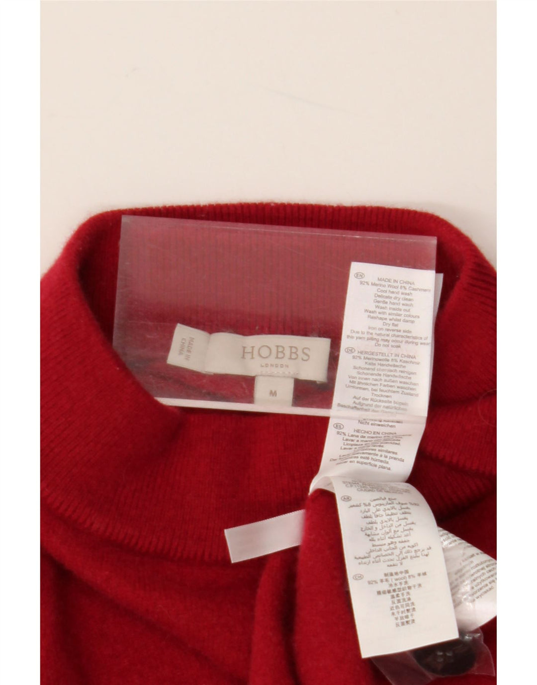 HOBBS Rollkragenpullover für Damen, UK 12, mittelrote Wolle