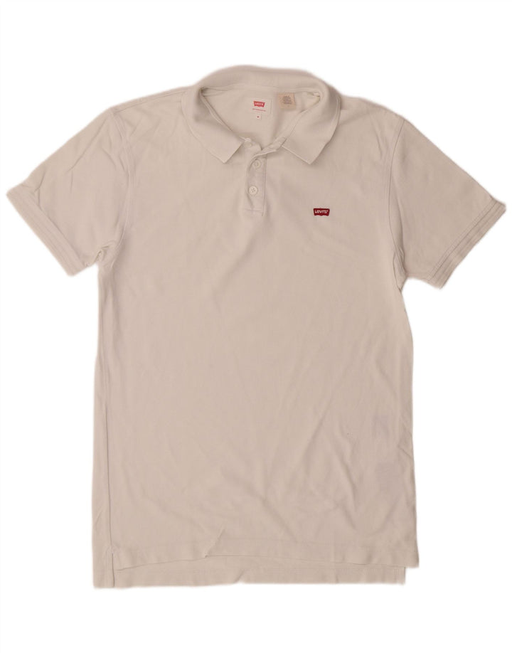 LEVI'S Herren-Poloshirt aus mittelweißer Baumwolle