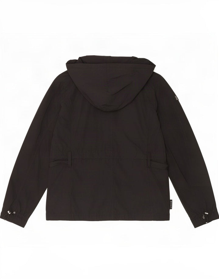 Armani Jeans Damen Windjacke mit Kapuze US 8 Mittelschwarzes Polyester