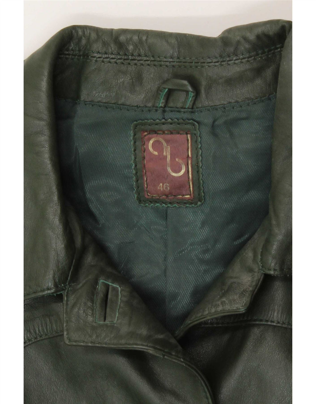 Vintage Damen Lederjacke IT 46 Large Grün