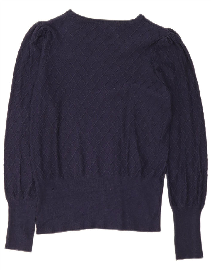 Marks & Spencer Damen-Pullover mit U-Boot-Ausschnitt, Gr. 8, Marineblau