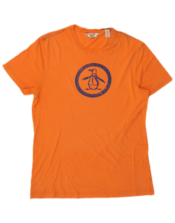 Penguin Herren-T-Shirt mit Grafik, mittelorange Baumwolle