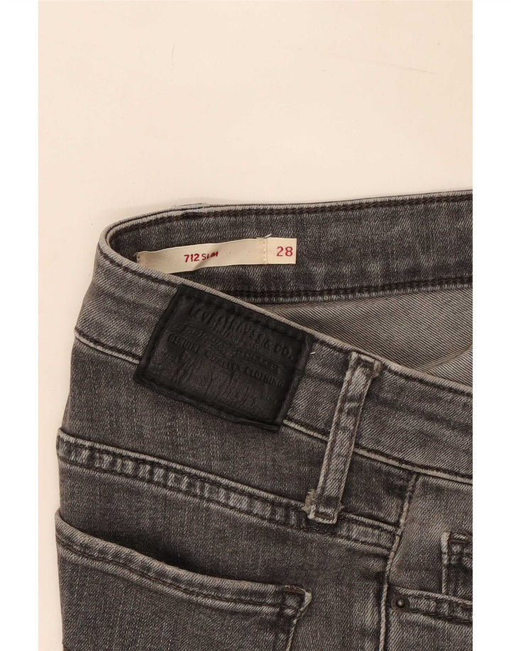 Levi's Damen 712 Slim Jeans W28 L26 Grau