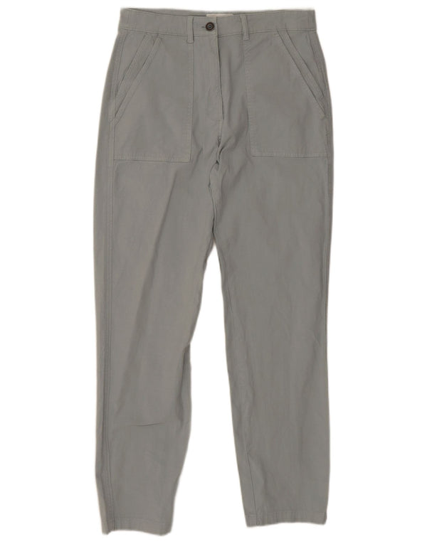 White Stuff Damen-Hose mit hoher Taille, schmale Freizeithose, UK 10, Größe S, W28, L28, Grau